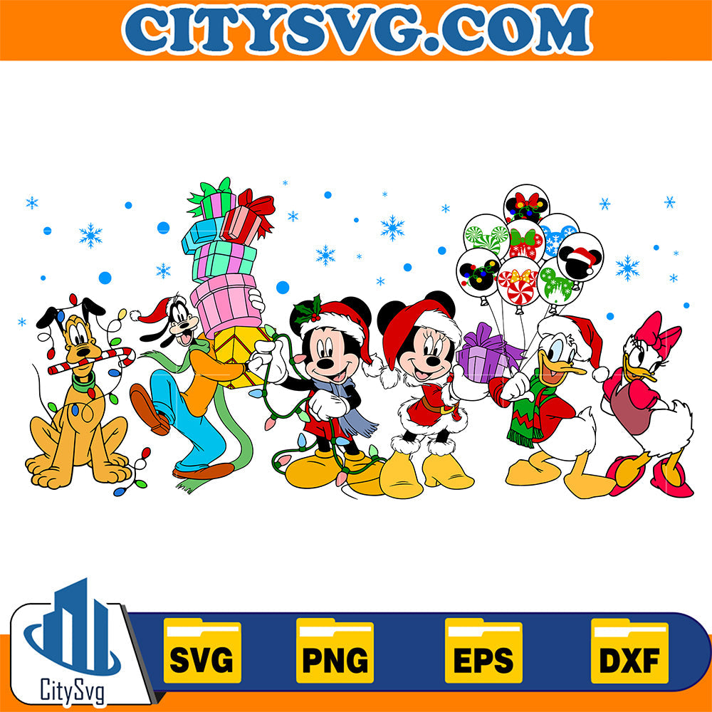 Mickey And friends Christmas Vibes Svg CitySvg