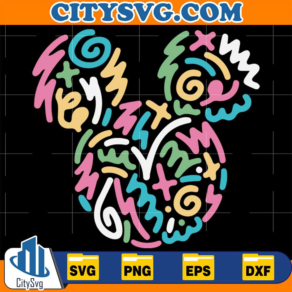 Mickey-Colorful-Head-Svg