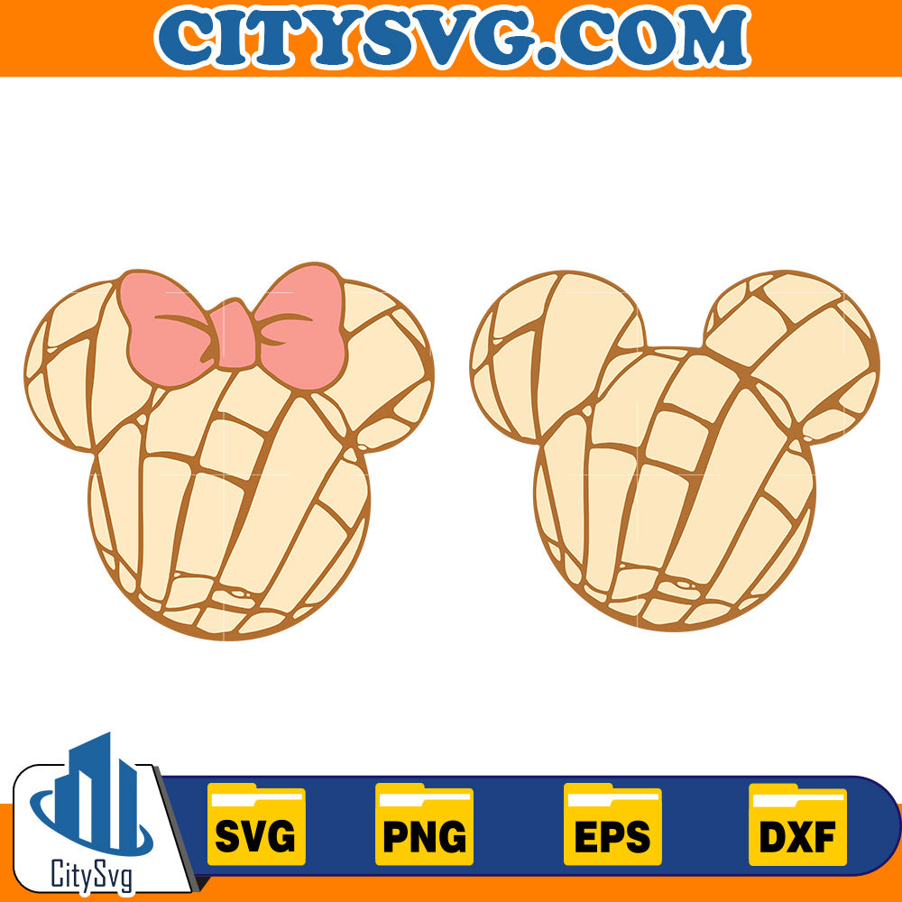 Mickey-Concha-Minnie-Bow-Disney-Inspired-Cute-Bread-Svg