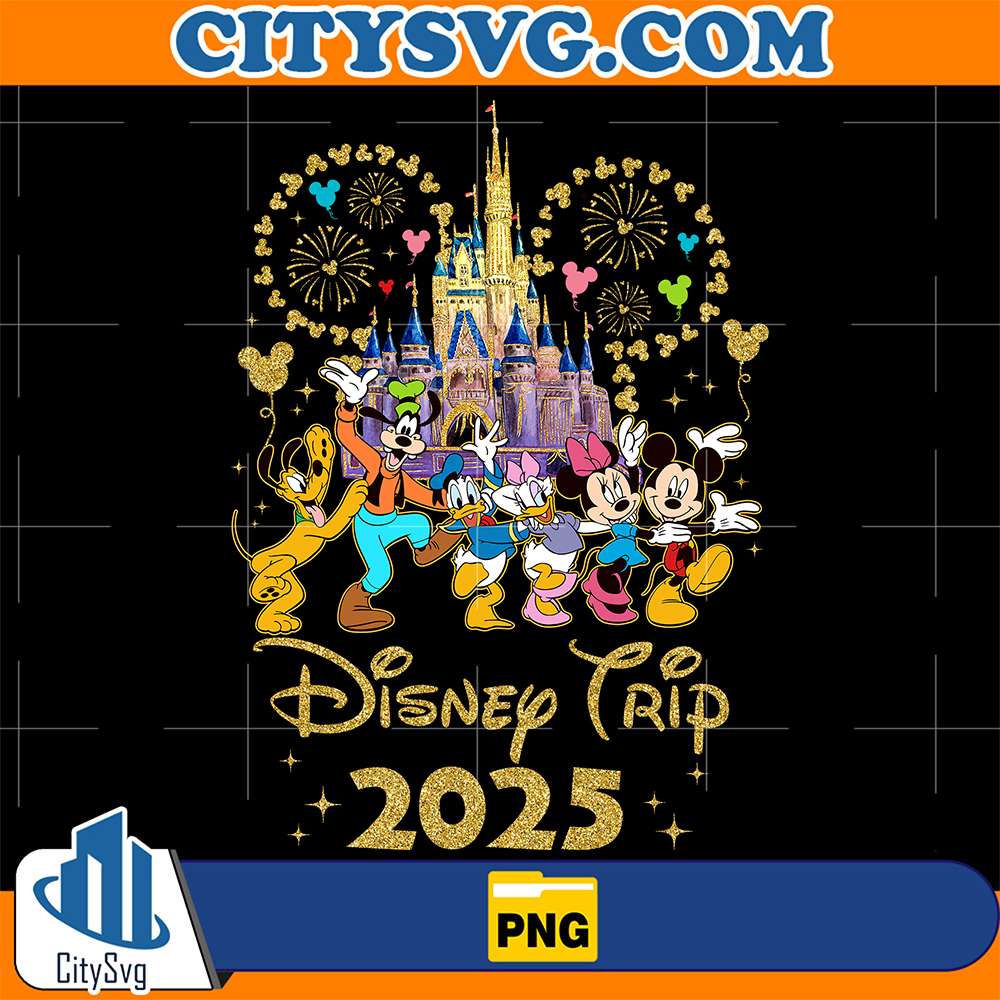 Mickey-Mouse-Disneyland-Trip-Family-2025-Png