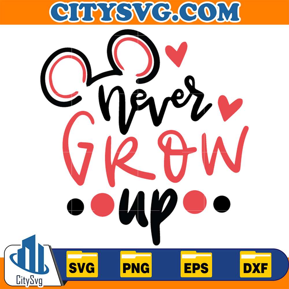 Mickey-Never-Grow-Up-Svg