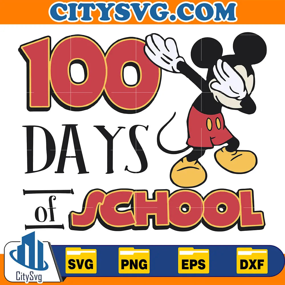 Mickey100DaysOfSchoolSvg