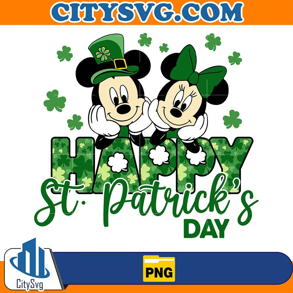 MickeyAndMinnieHappyStPatricksDayPng_2