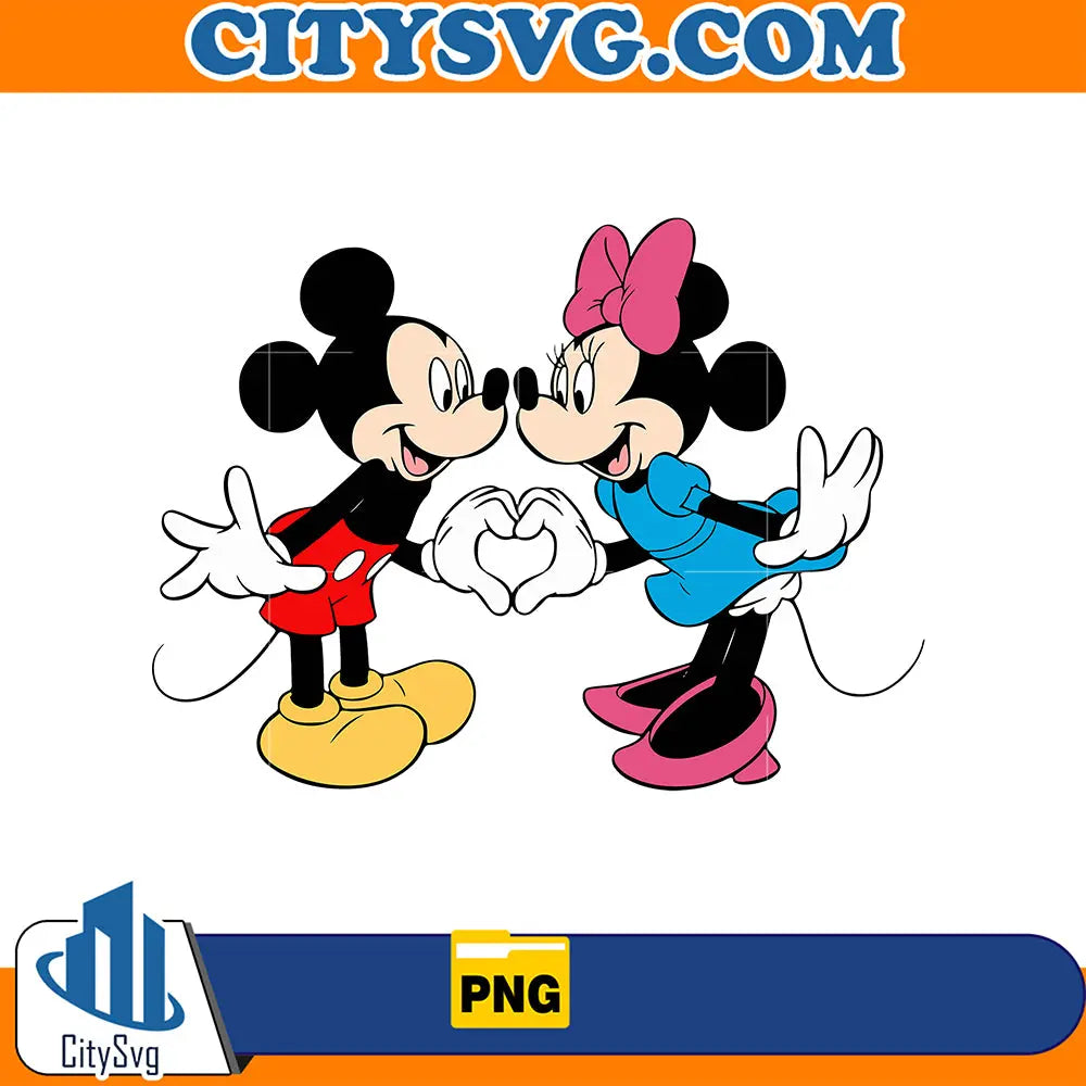 MickeyAndMinnieKissingValentinePng