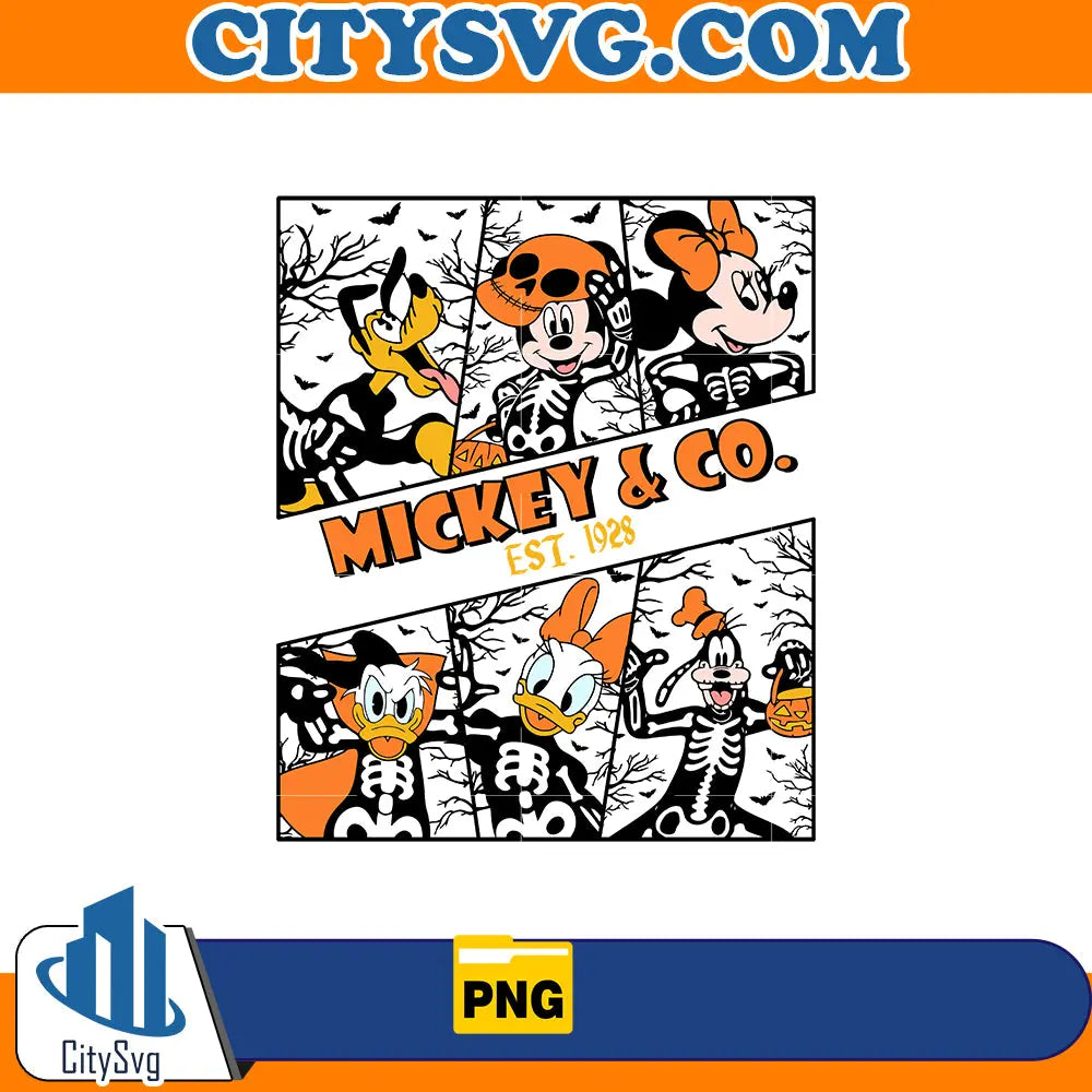 Mickey Co Est 1928 Png, Mickey and Friends Png CitySvg