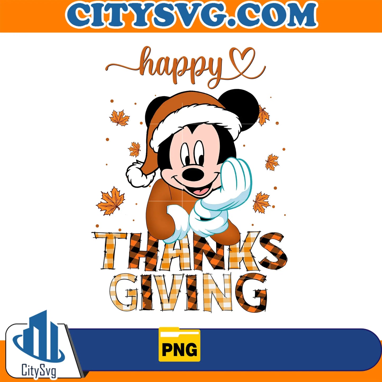 MickeyFallHappyThanksgivingPng