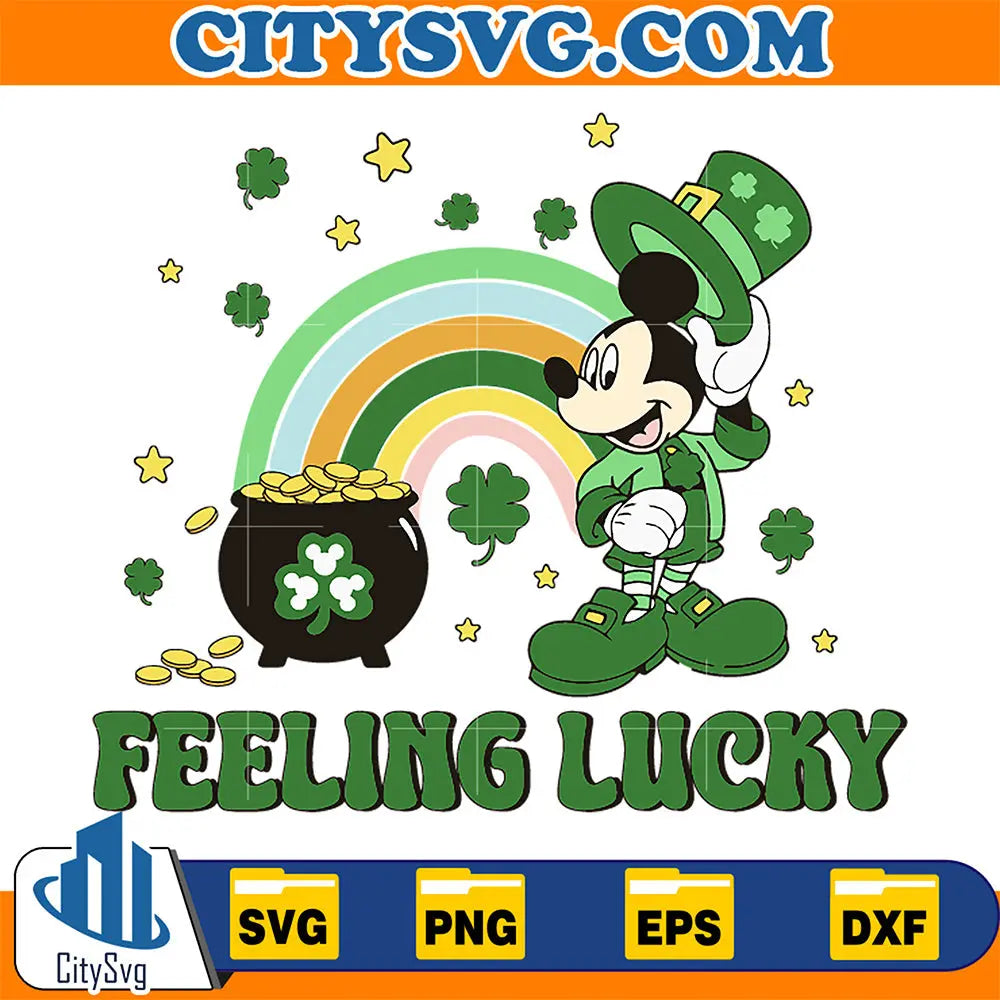 MickeyFeelingLuckyStPatricksDaySvg