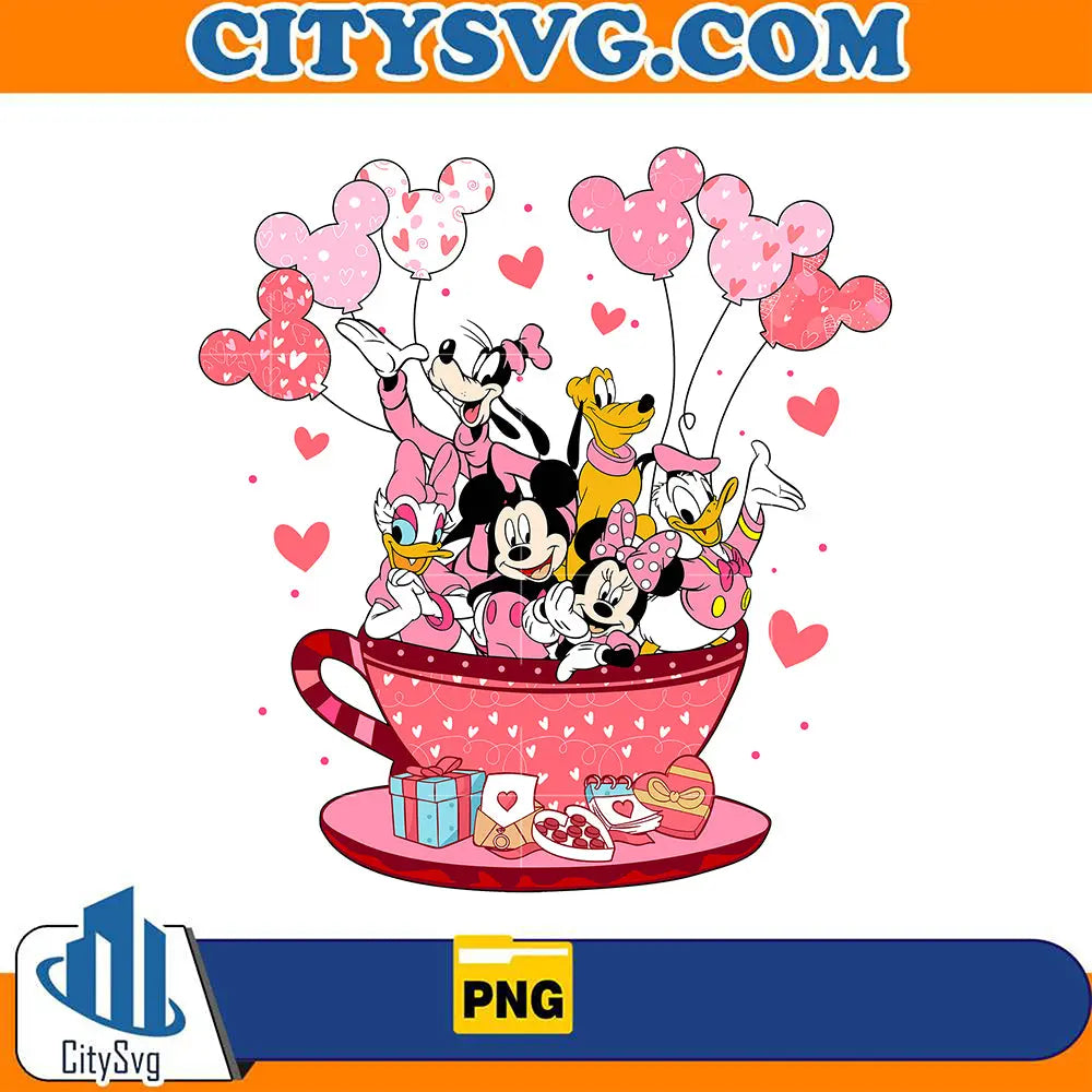 MickeyFriendsCoffeeCupValentinePng