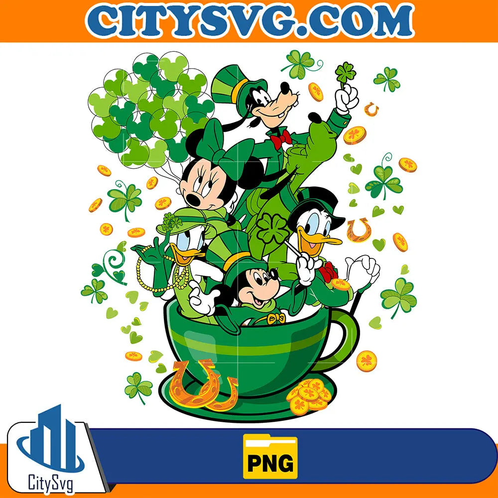 MickeyFriendsIrishLuckeyPatricksDayPng