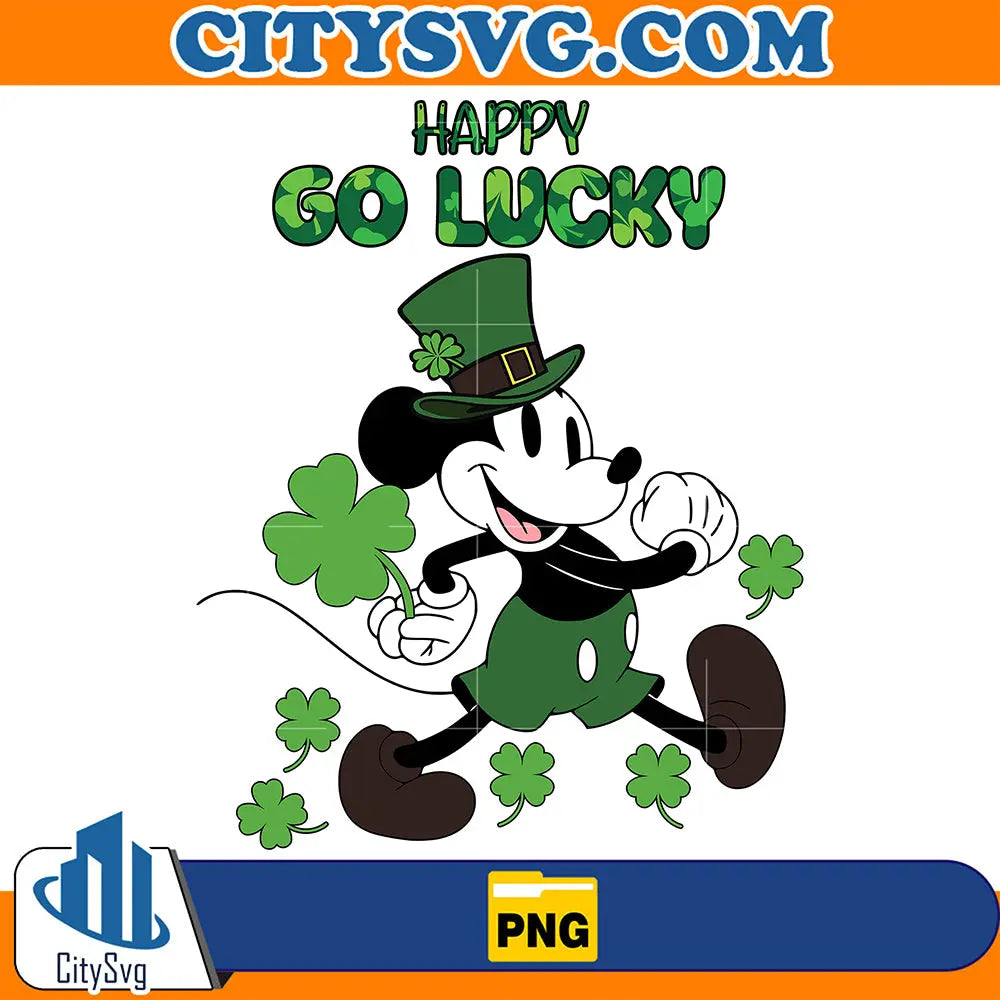 MickeyHappyGoLuckyStPatrick_sDayPng