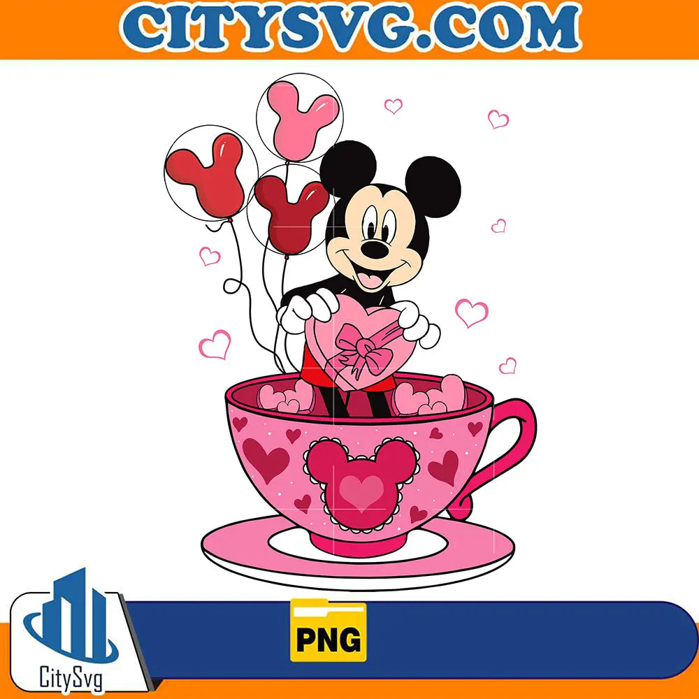 MickeyLoveInTeaCupValentinePng