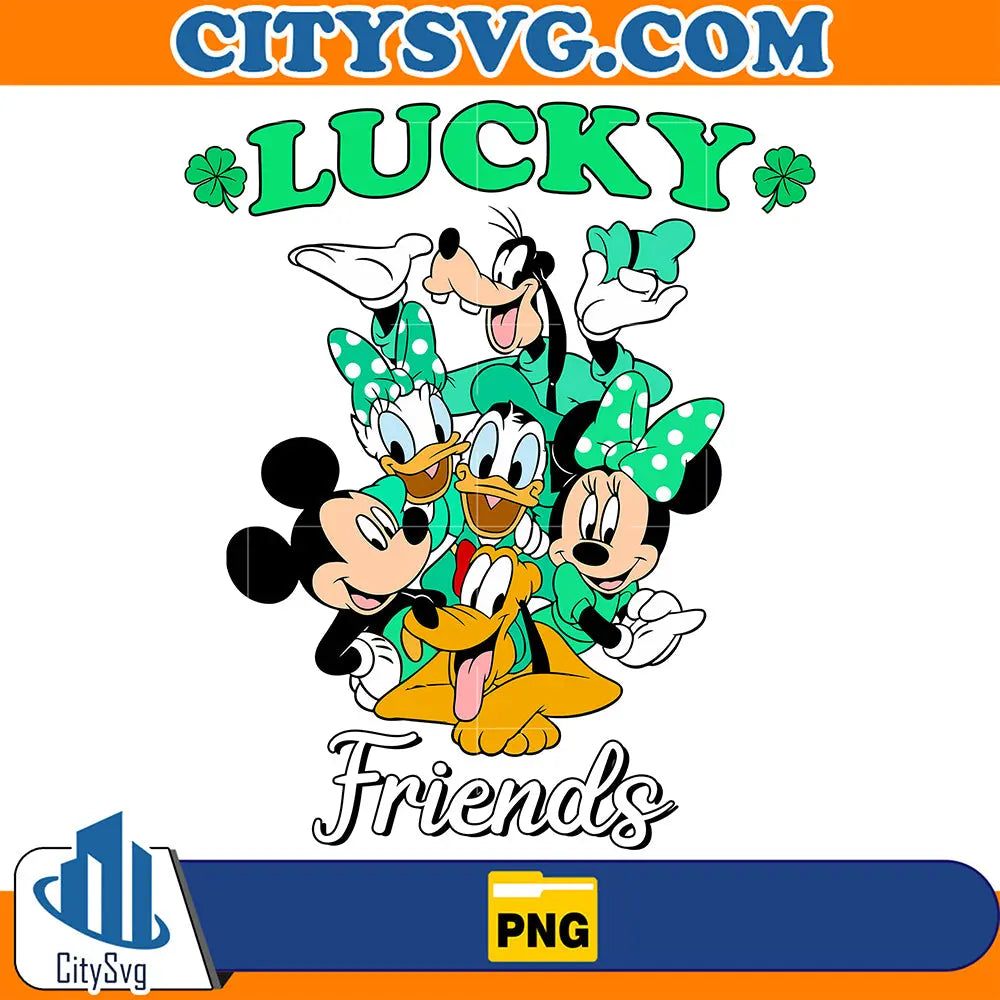 MickeyLuckyFriendsStPatricksDayPng