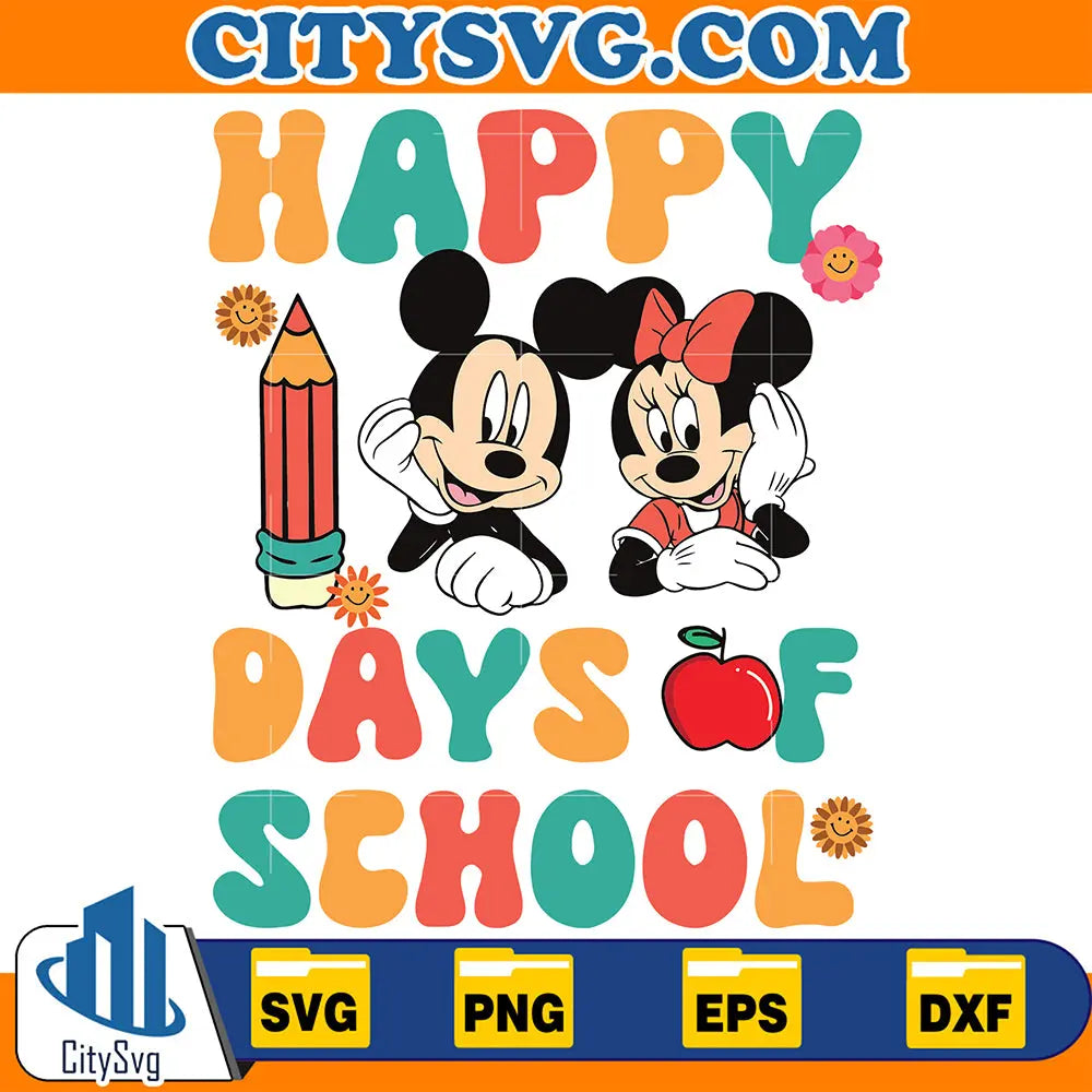 MickeyMinnieHappy100DaysofSchoolSvg