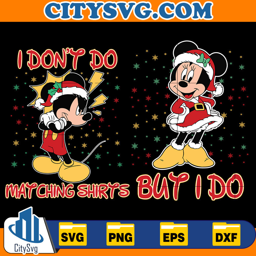 Mickey Minnie Matching Christmas Svg CitySvg