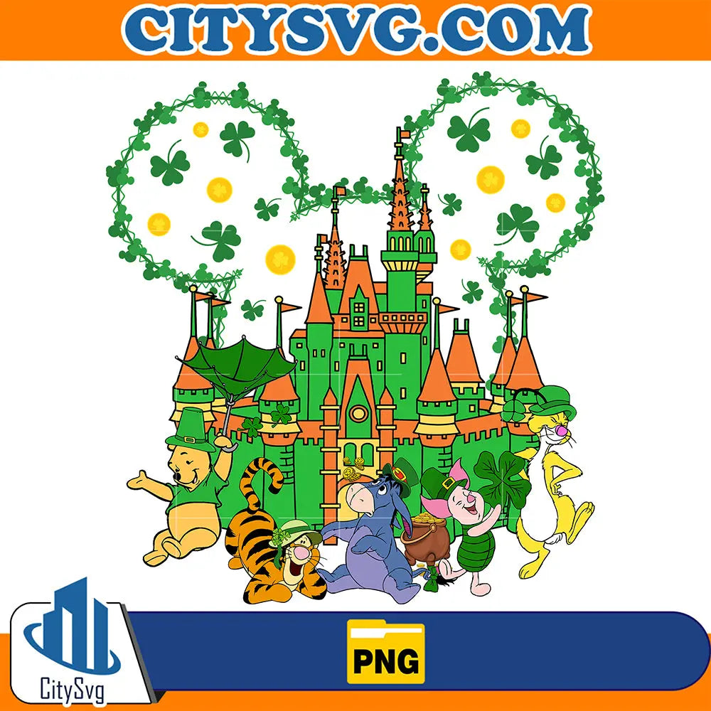 MickeyMouseWinnieThePoohCastleStPatrick_sDayPng