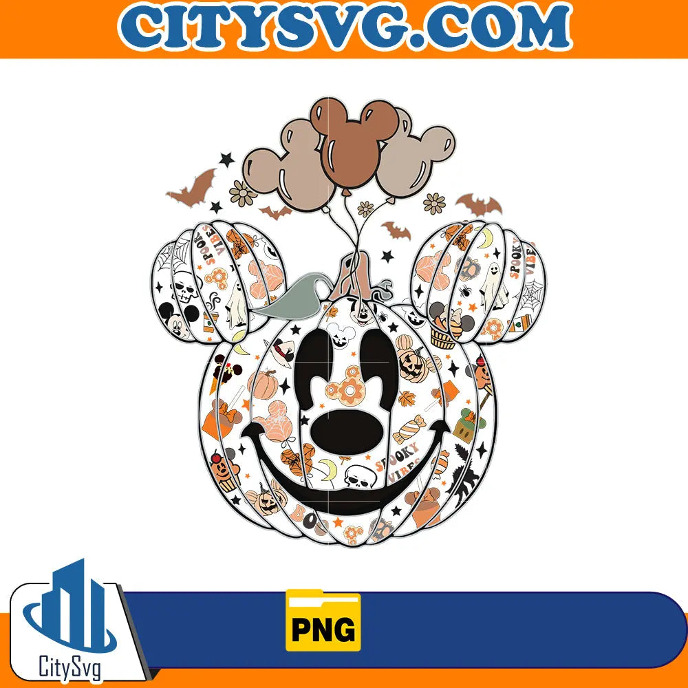 Mickey Pumpkin halloween Png CitySvg