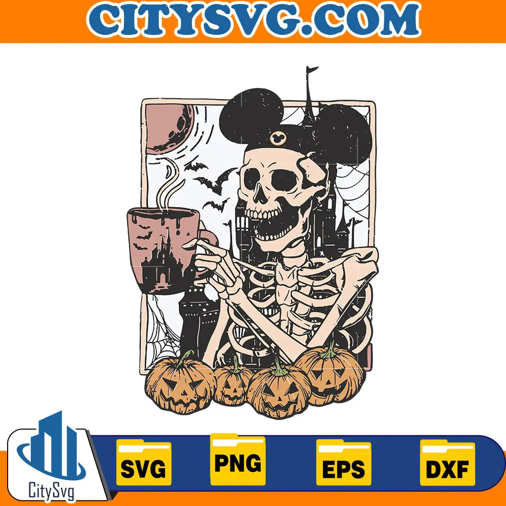 Mickey Skeleton Halloween Svg CitySvg