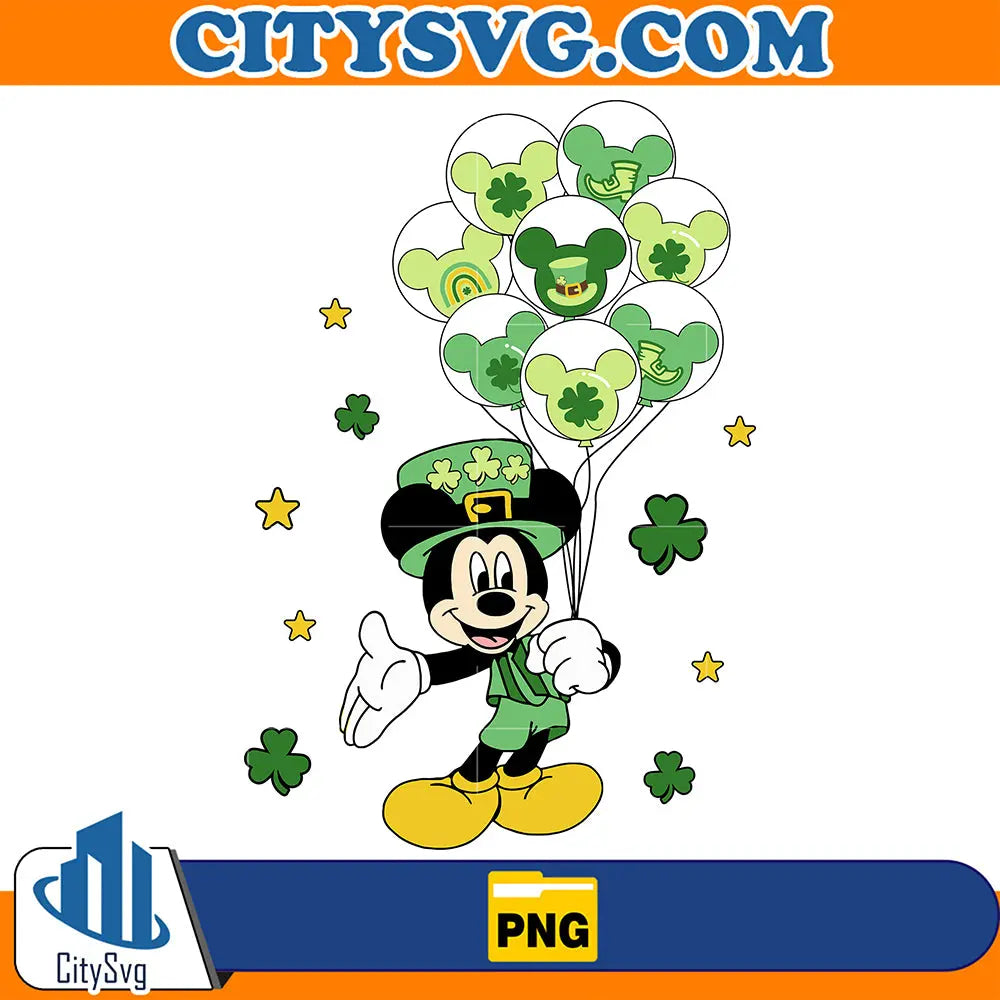 MickeyStPatricksDayBalloonPng