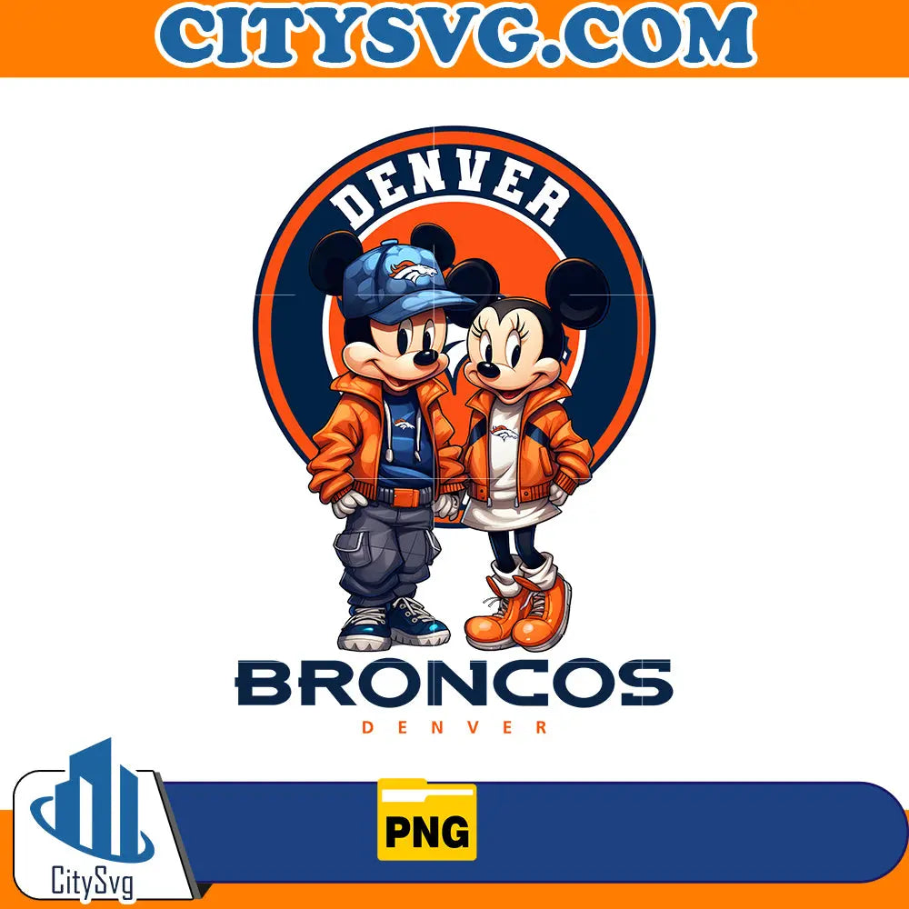 Mickey Minnie Denver Broncos Png