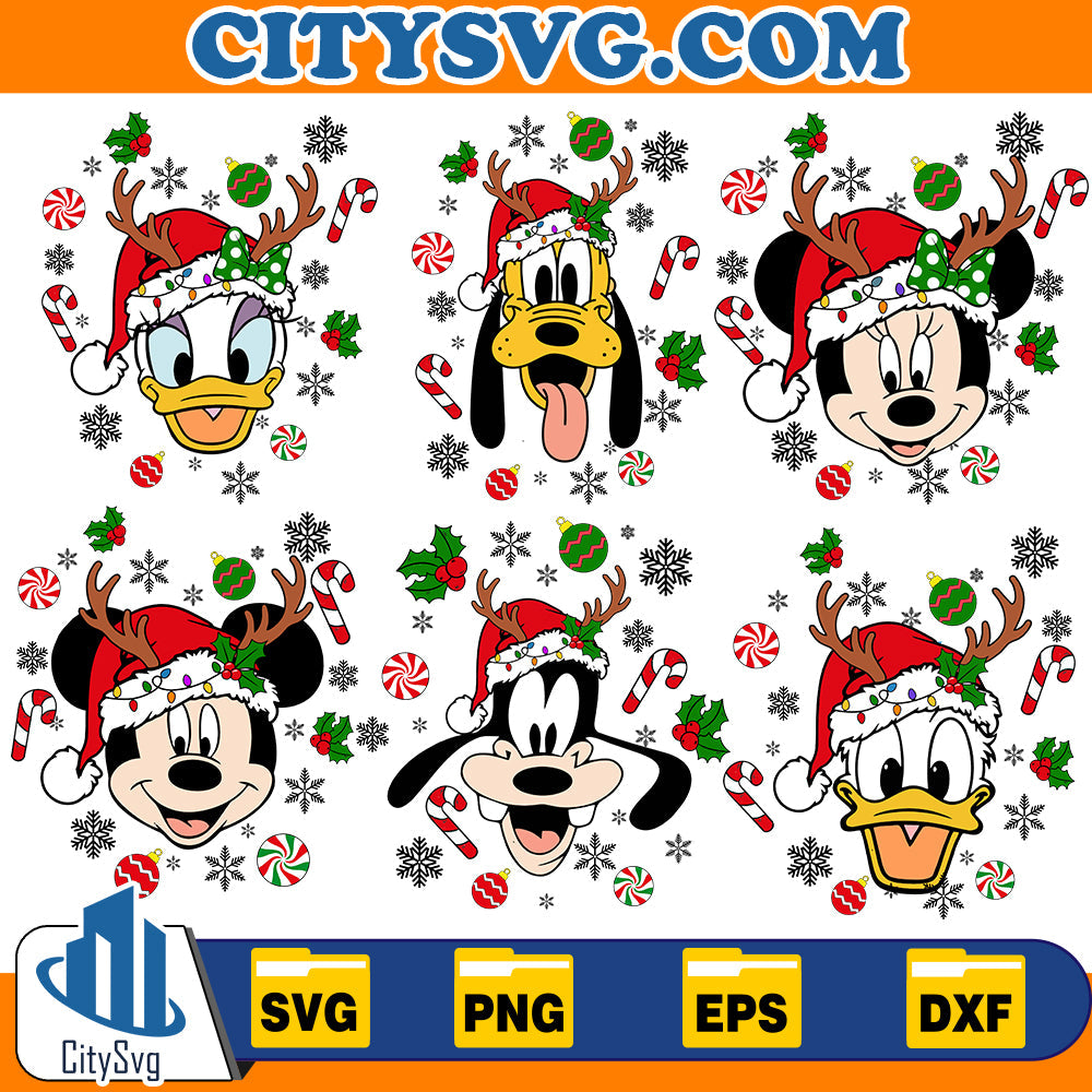 Mickey and Friends Christmas Svg CitySvg