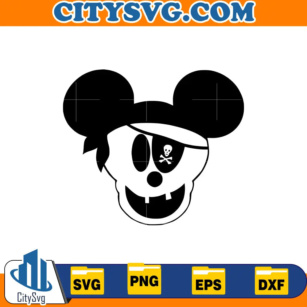 Mickey pirate Svg CitySvg