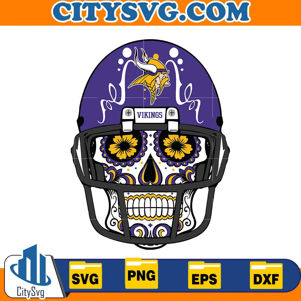 Skull Minnesota Vikings Svg CitySvg