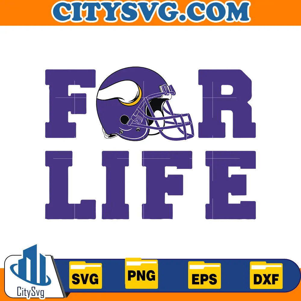 For Life Minnesota Vikings Svg CitySvg