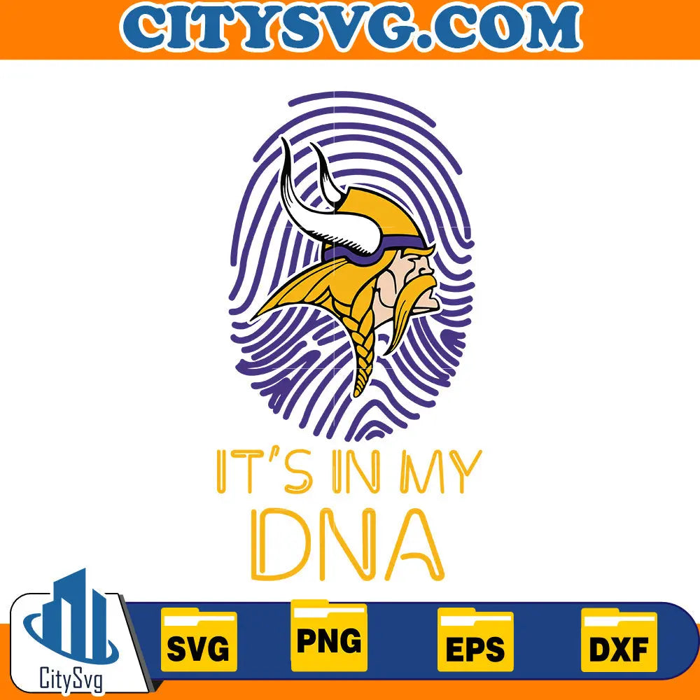 It' in my DNA Minnesota Vikings Svg CitySvg