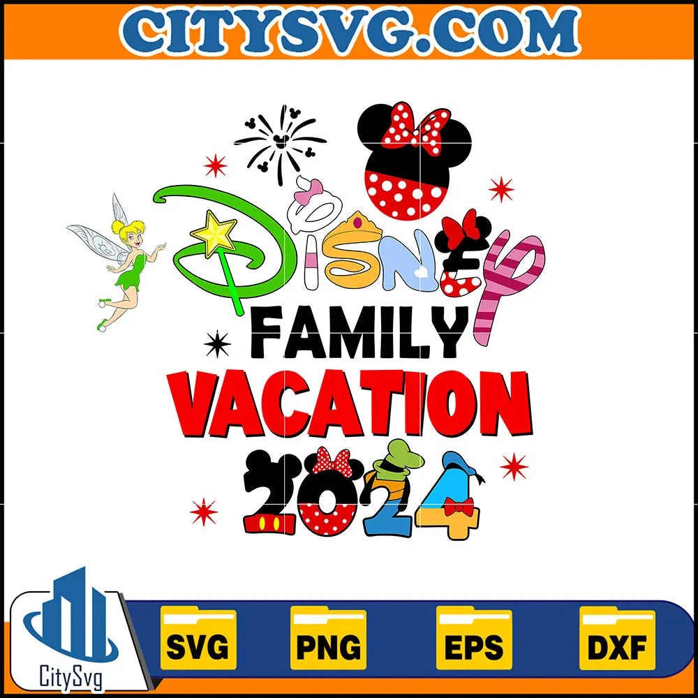 MinnieDisneyFamilyVacation2024Svg