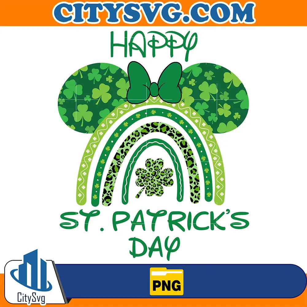 MinnieMouseRainbowsHappyStPatricksDayPng