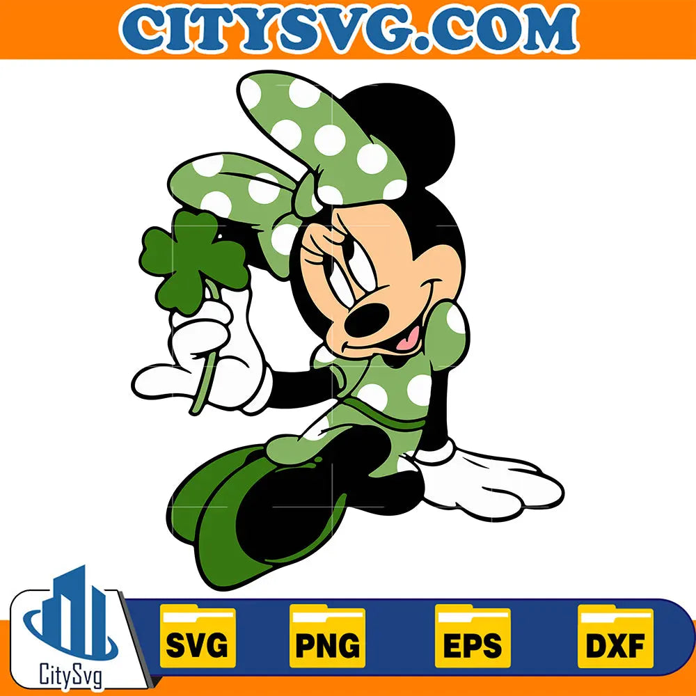 MinnieMouseStPatricksDaySvg