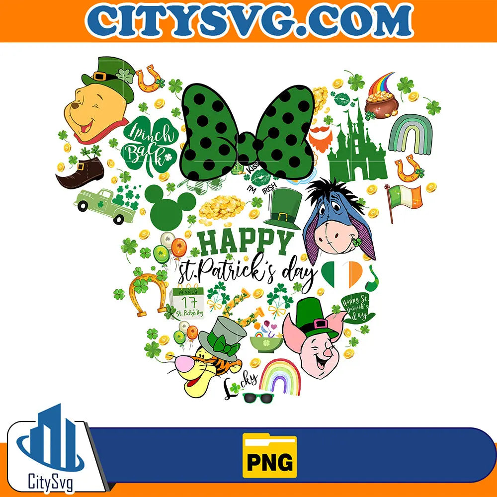 MinnieWinnieThePoohStPatrick_sDayPng
