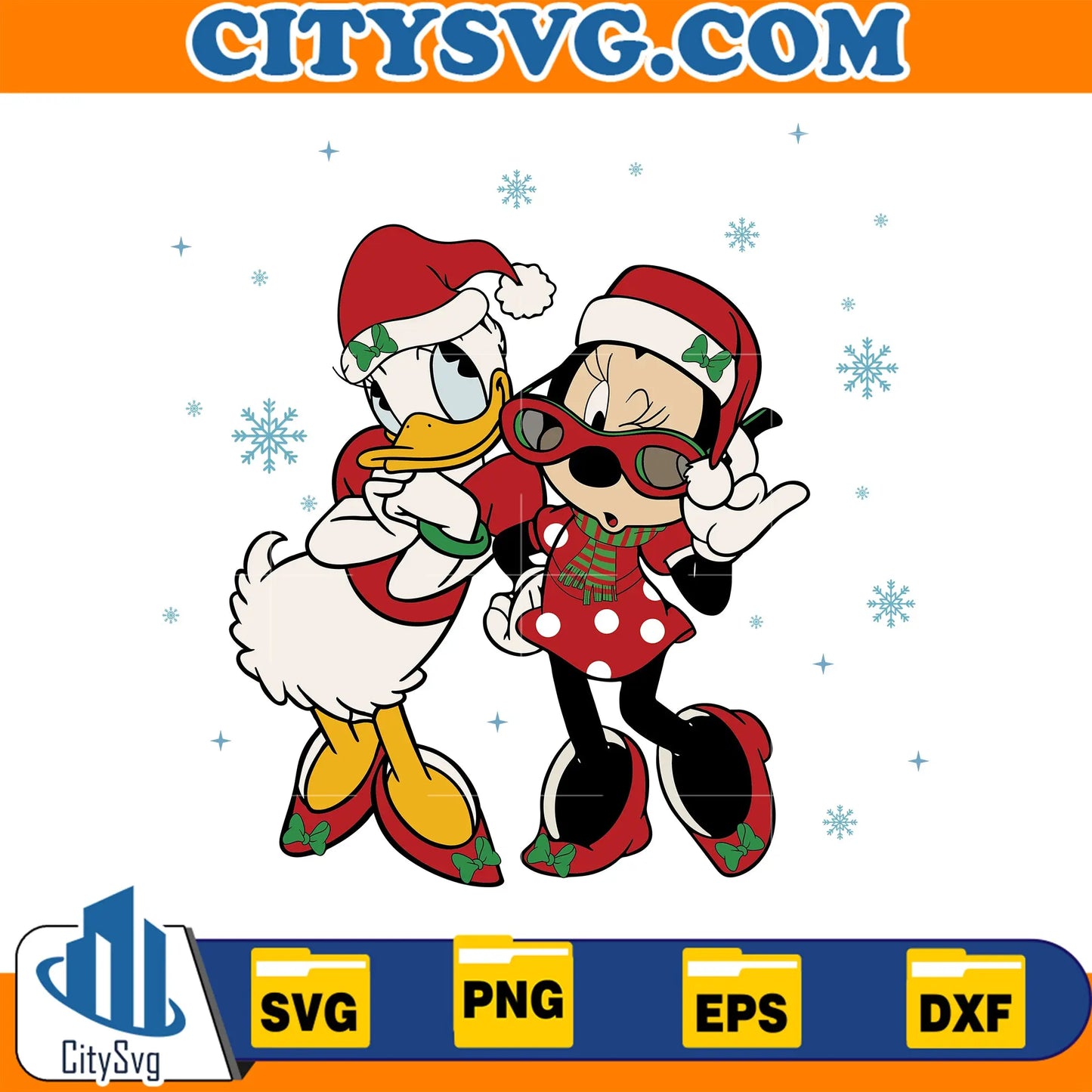MinnieandDaisyChristmasSvg