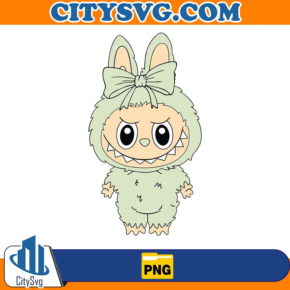 Mint-Green-Coquette-Labubu-Cool-Face-Png