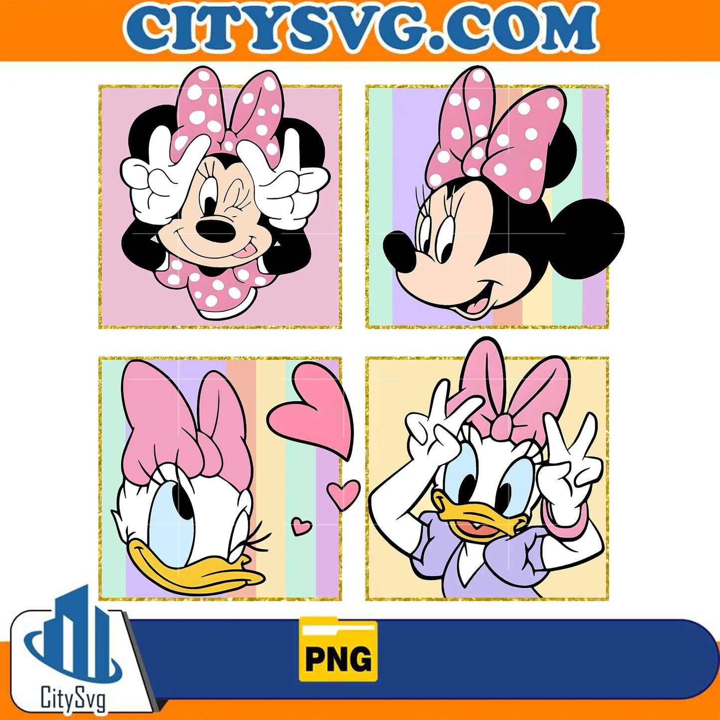 Miss Mouse and Friend Png CitySvg