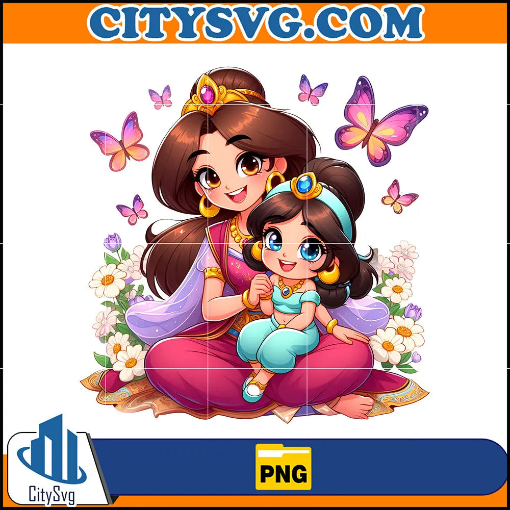 MomAndDaughterPrincessPng_JasminePng