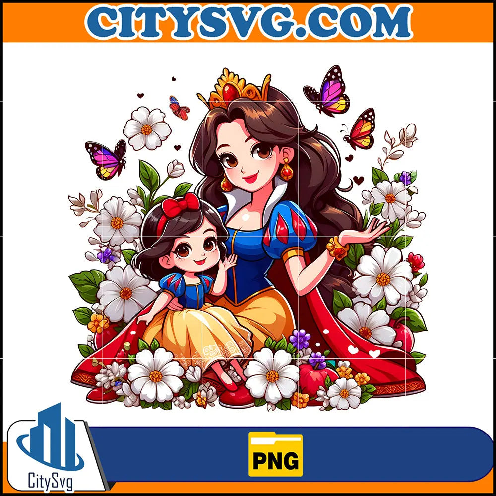 MomAndDaughterPrincessPng_SnowWhitePng