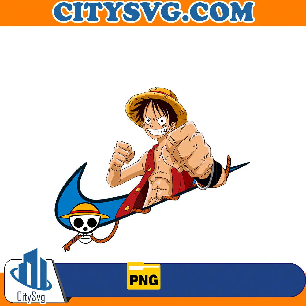 Monkey D. Luffy Ni ke Png, Digital Download CitySvg