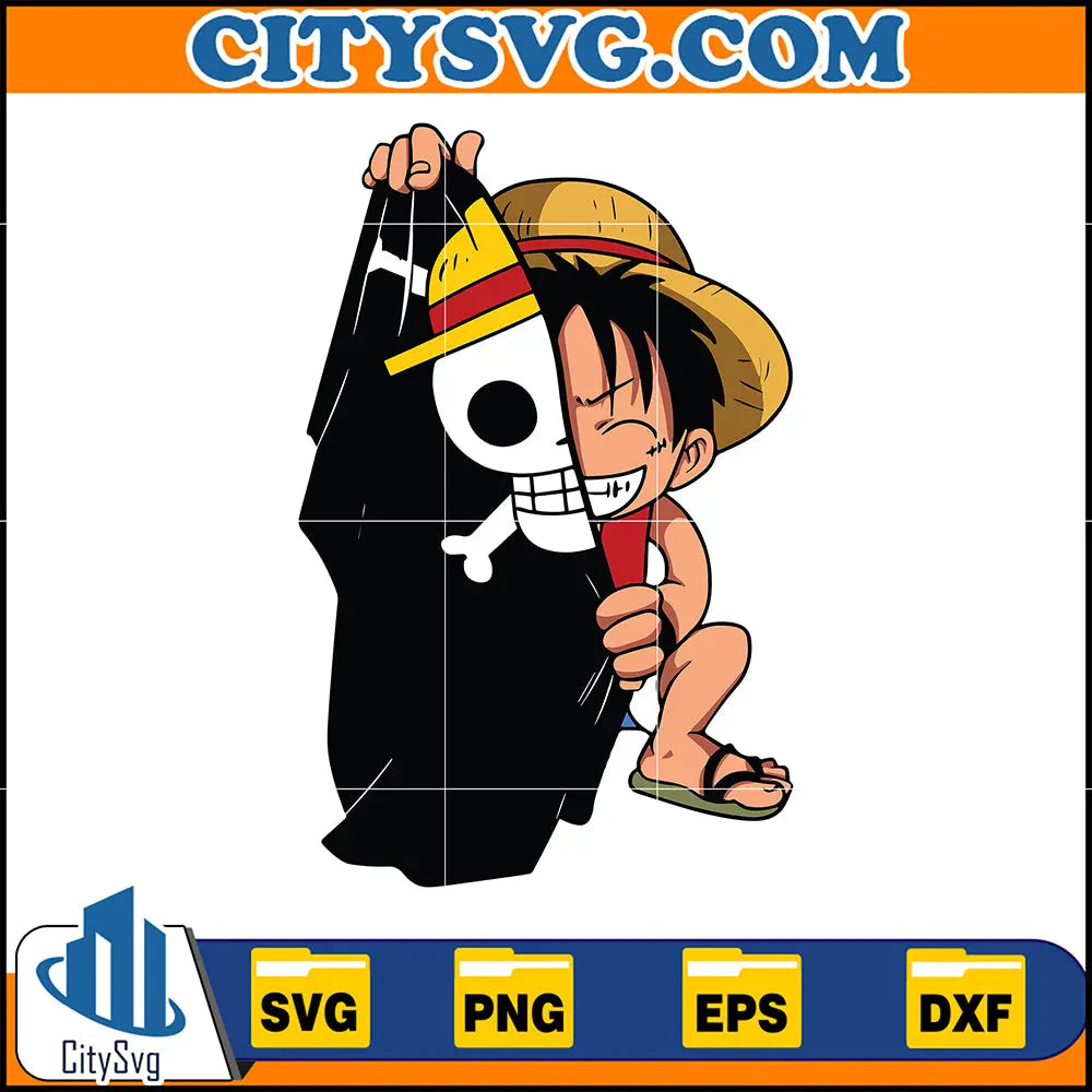 MonkeyDLuffyFlagOnePieceMen_sSvg