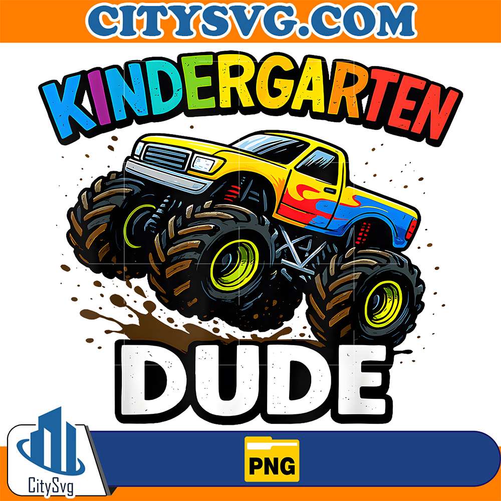 Monster-Truck-Kindergarten-Dude-Png