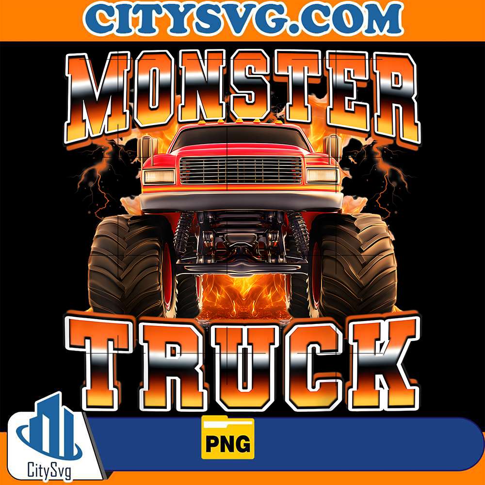 Monster-Truck-Offroad-Flames-Png