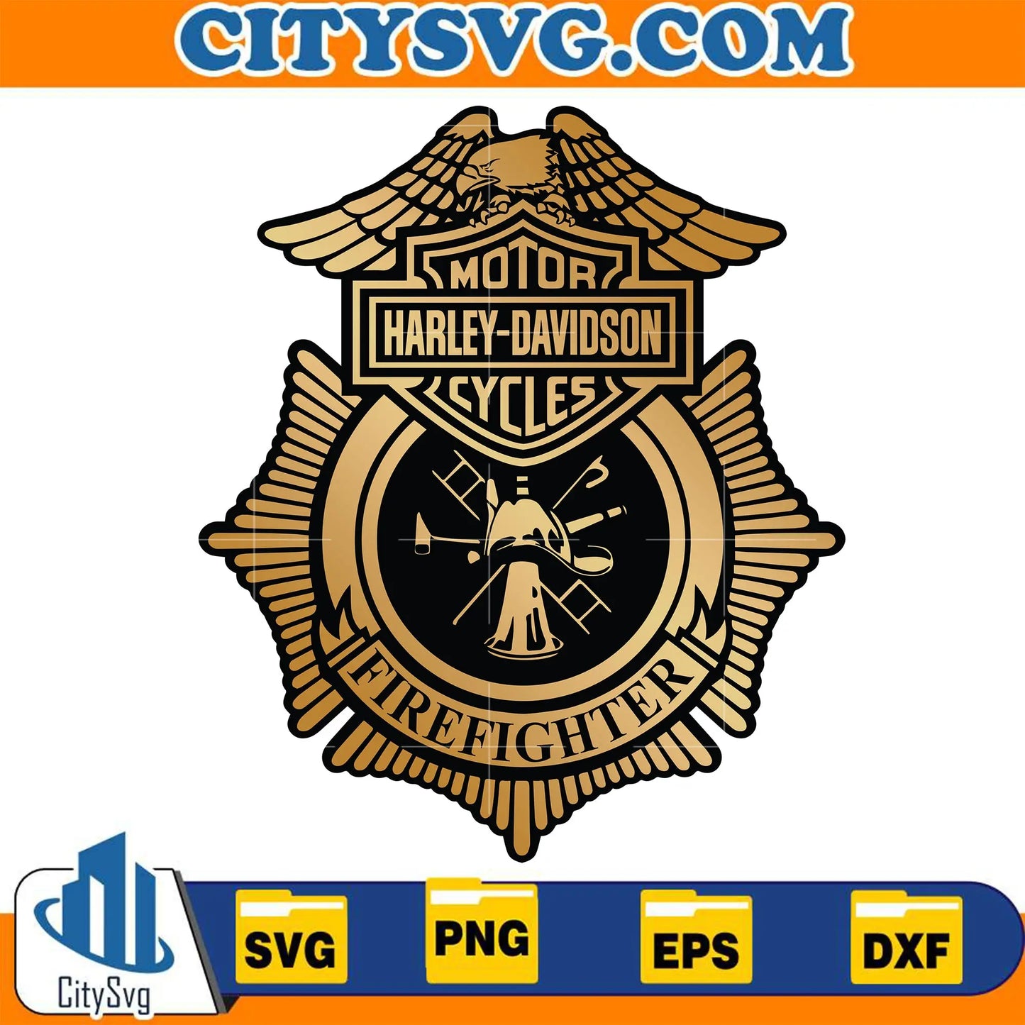 MotorHarleyDavidsonCyclesFirefighterSvg