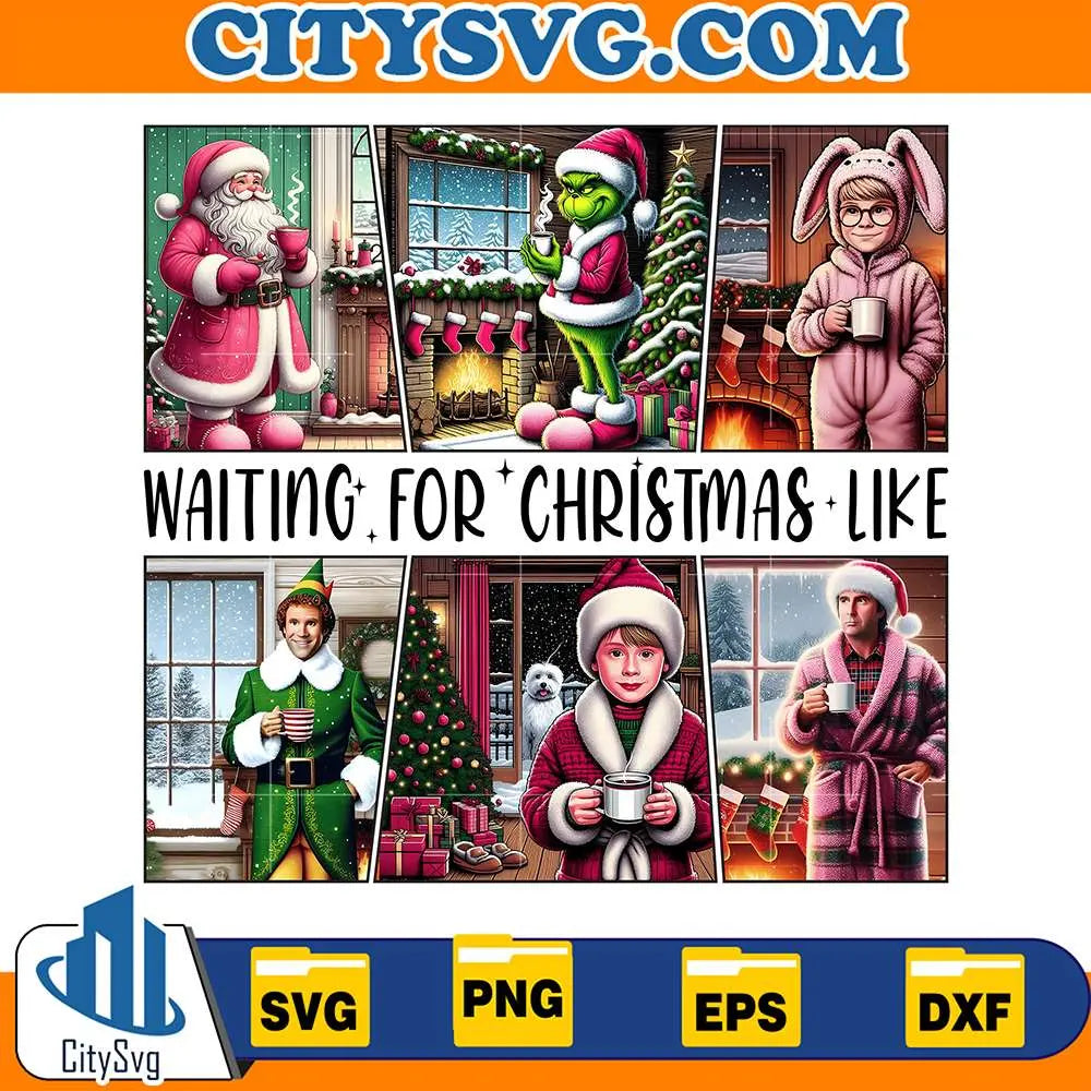 MovieFriendsWaitingForChristmasLikeSvg
