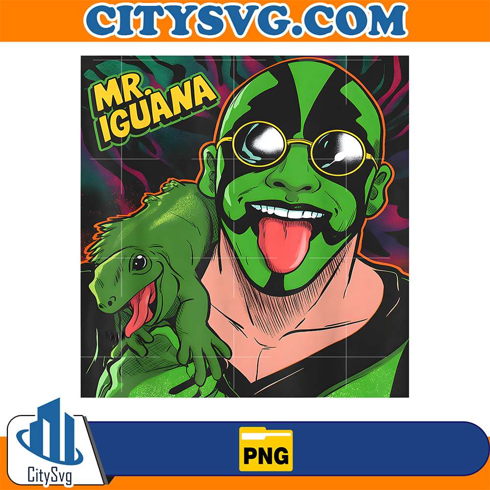 Mr-Iguana-Tongue-Out-Funny-Lizard-Wrestler-Cartoon-Png