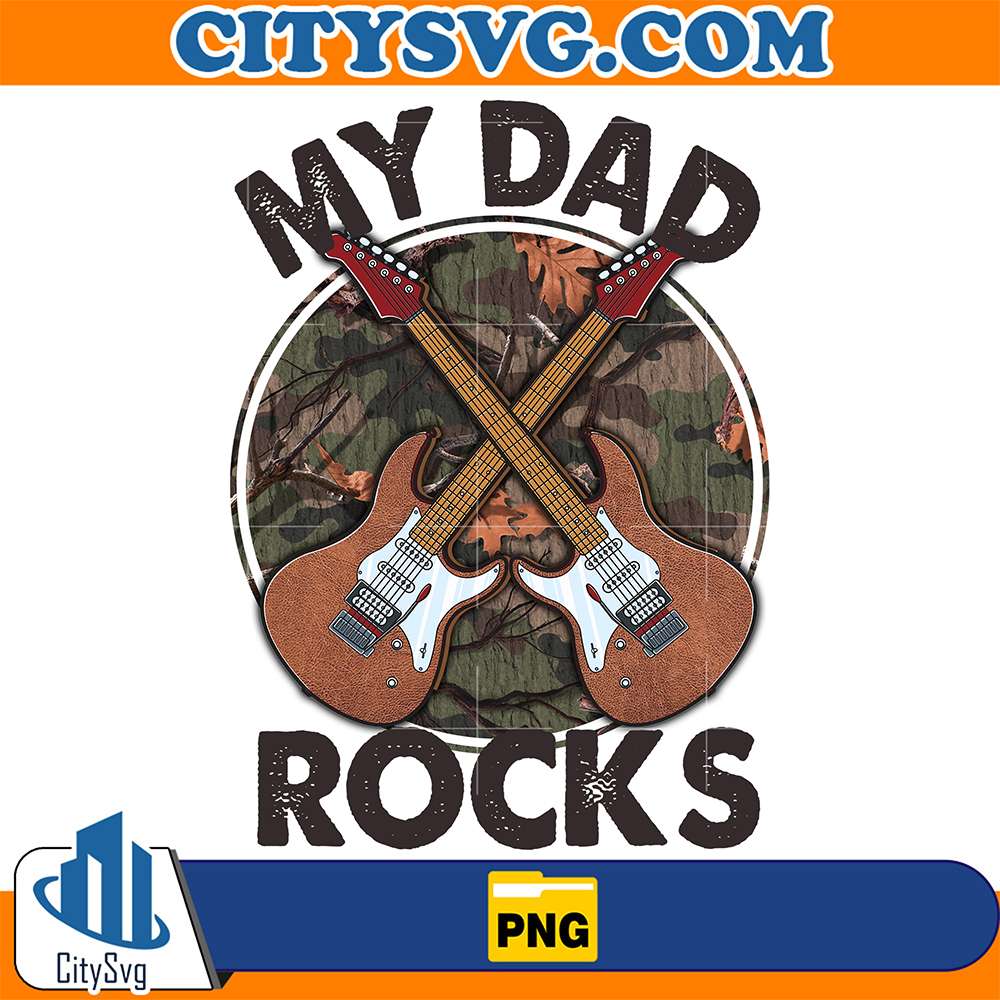 My-Dad-Rocks-Guitar-Png