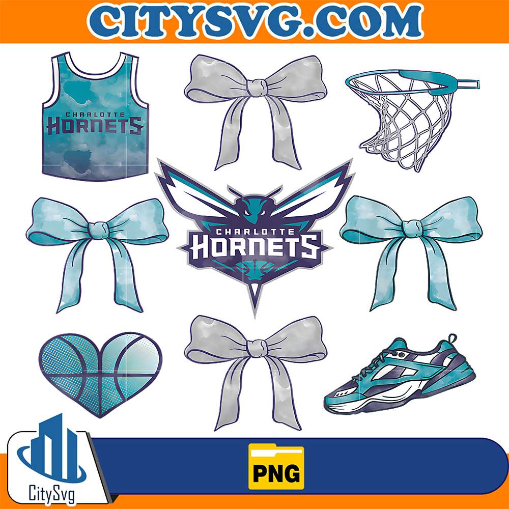 NBA-Charlotte-Hornets-Bow-Grid-Png