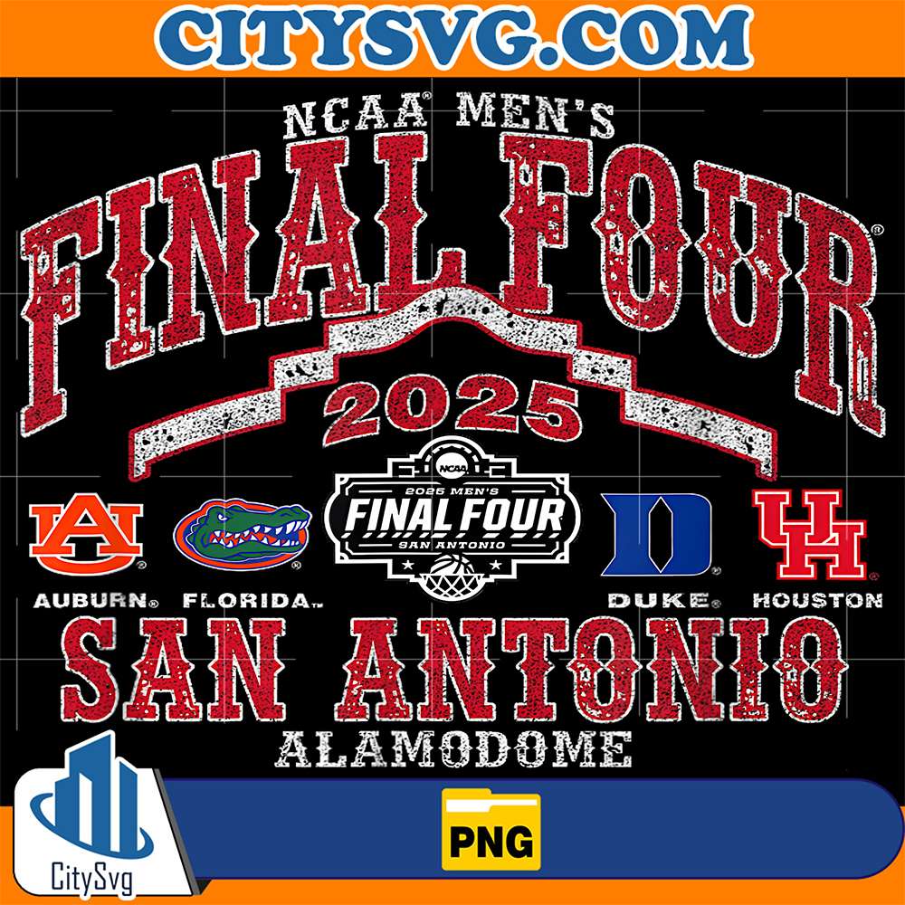 NCAA-Final-Four-2025-Basketball-4-Team-Vintage-San-Antonio-Png