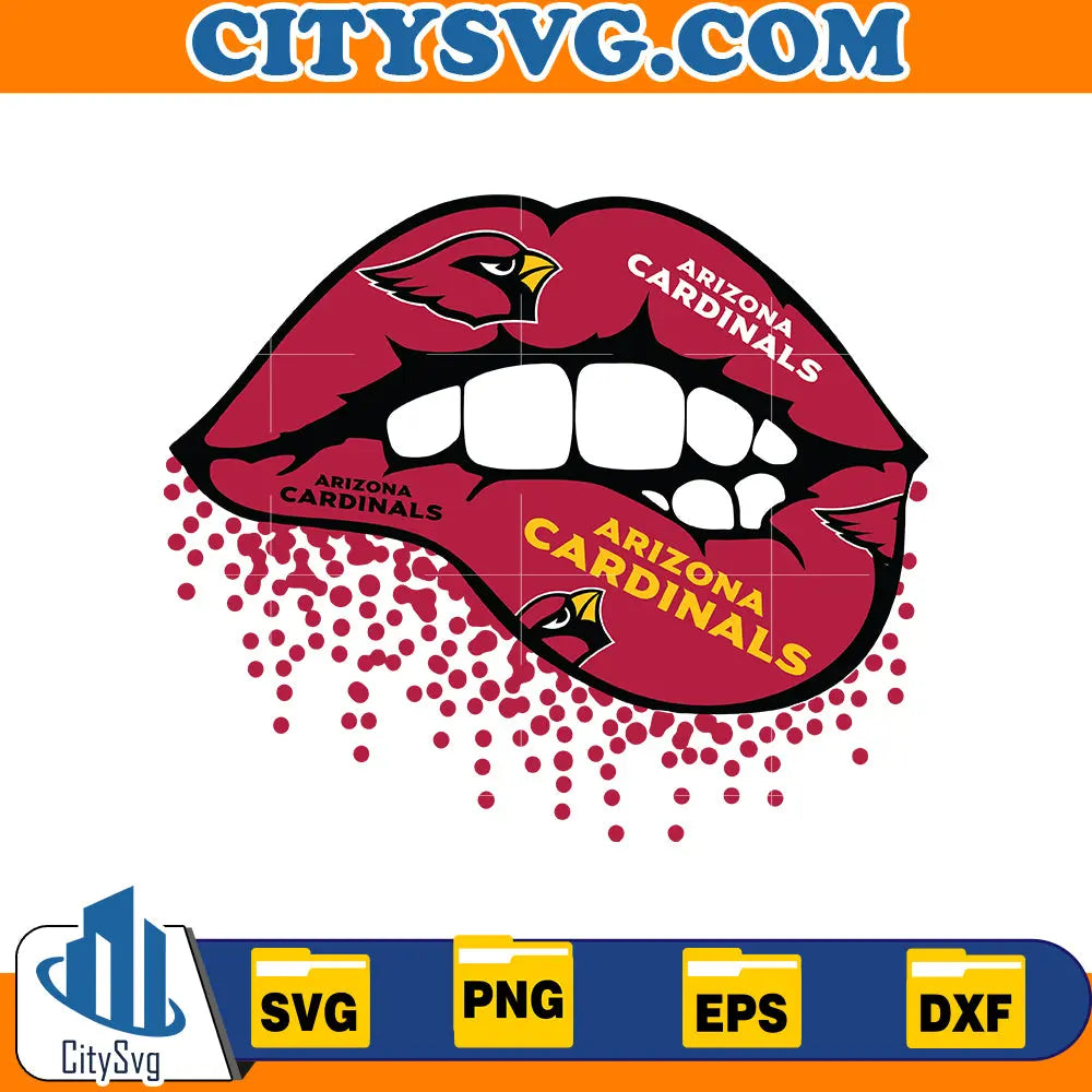 Lips Arizona Cardinals Svg CitySvg