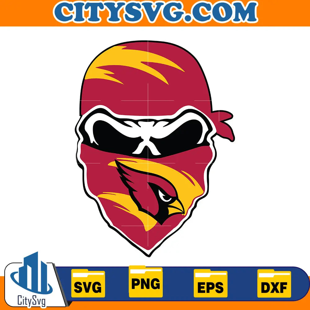 Skull Arizona Cardinals Svg CitySvg