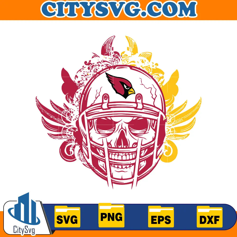 Skull Arizona Cardinals Svg CitySvg
